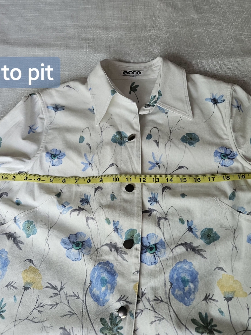 "Vintage ECCO Floral 2 Piece Pants Suit Set Size 12 NWT - Picture 8 of 16
